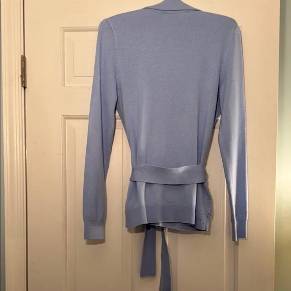 Light Blue Wrap Sweater - Picture 5 of 5